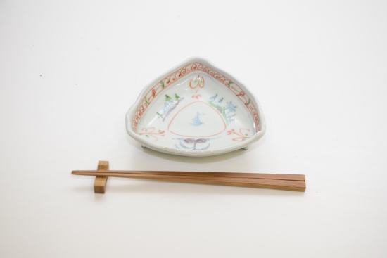 藍水 お皿 2枚セット 藍水「丸小花（二色）①水色 / ②オレンジ 楕円鉢」 うつわ藍水